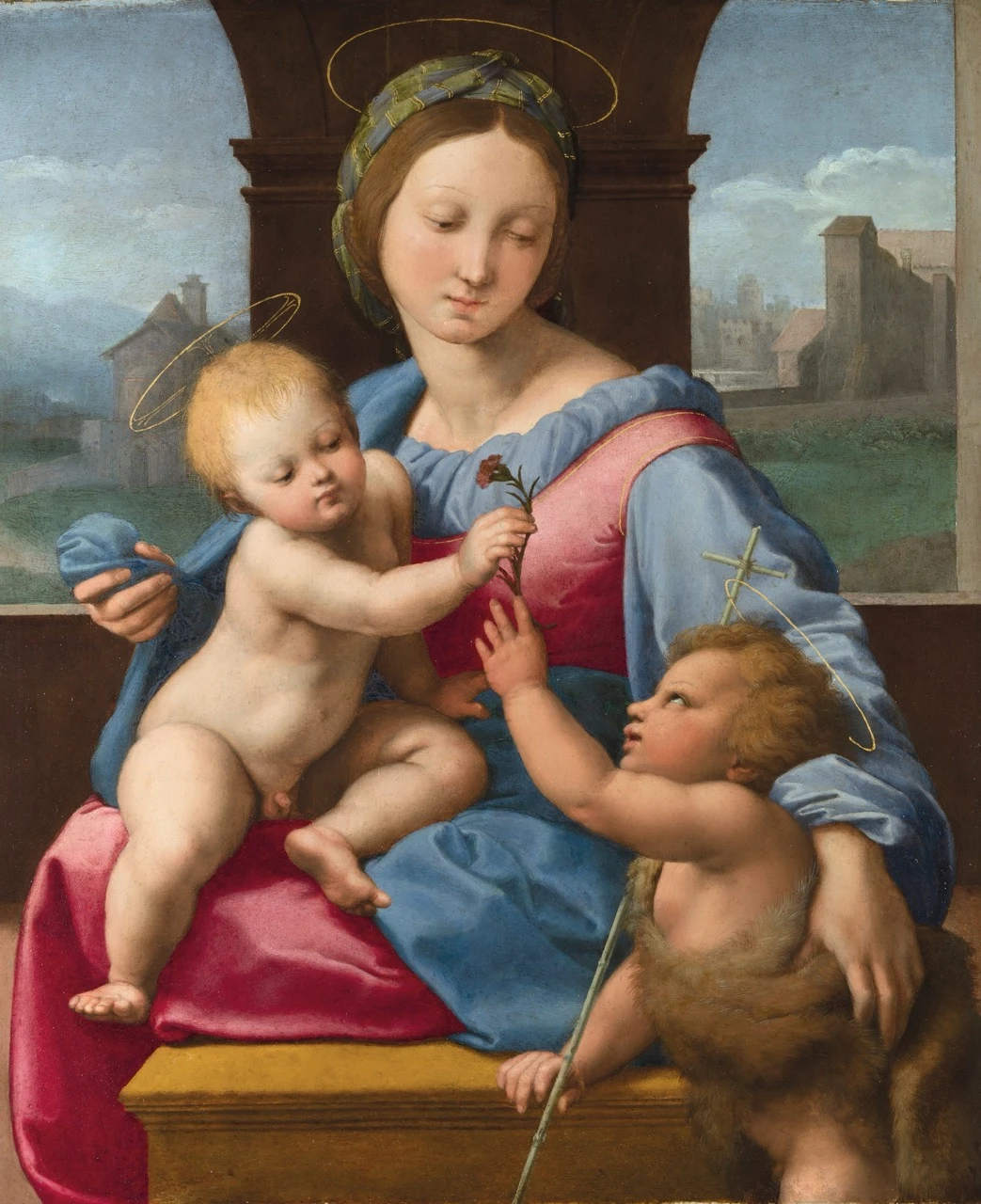 《聖母子與施洗者約翰(加瓦聖母)》 拉斐爾(1483–1520 年) 約 1510–1511 年 木板油畫 英國國家美術館，1865 年購入 NG 744 ©英國國家美術館