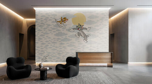 經典卡通進入設計日常 —— 義大利 LondonART 以「湯姆貓與傑利鼠 Tom & Jerry」大圖壁紙系列開啟牆面上的幽默美學